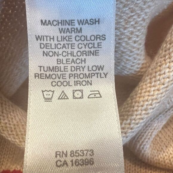 Emma James Y2K Striped Sweater M Cozy Knit Red Beige Black Vintage Spring - Picture 10 of 12